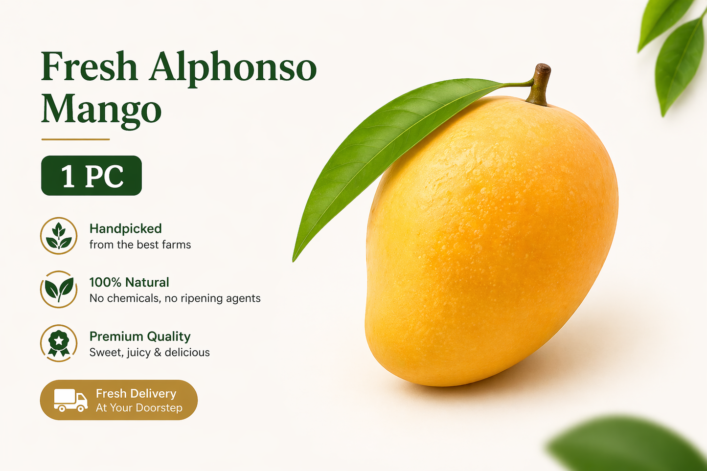 Fresh Alphonso Mango - 1 pc