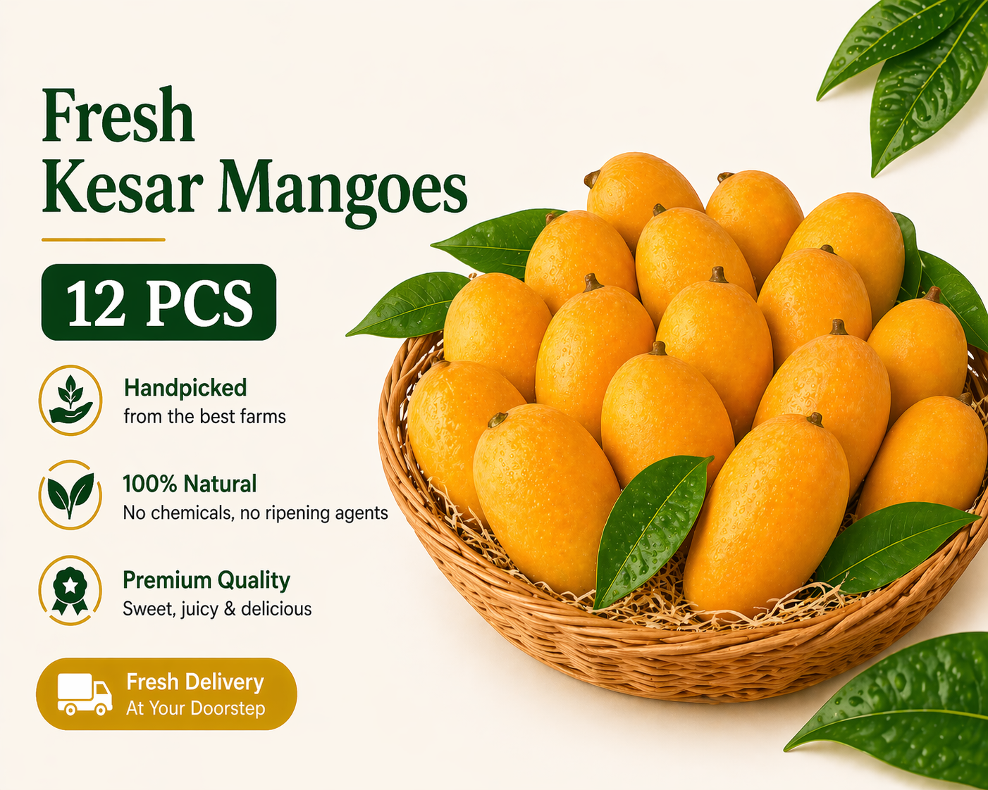 Kesar Mango 12 Pcs