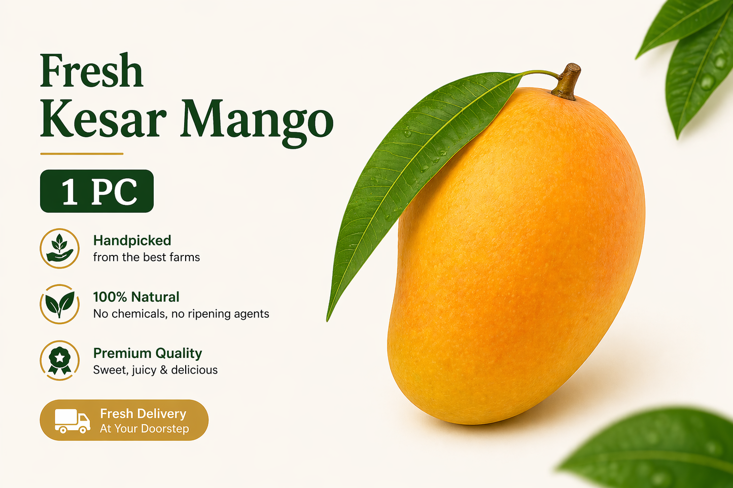 Fresh Kesar Mango - 1 pc