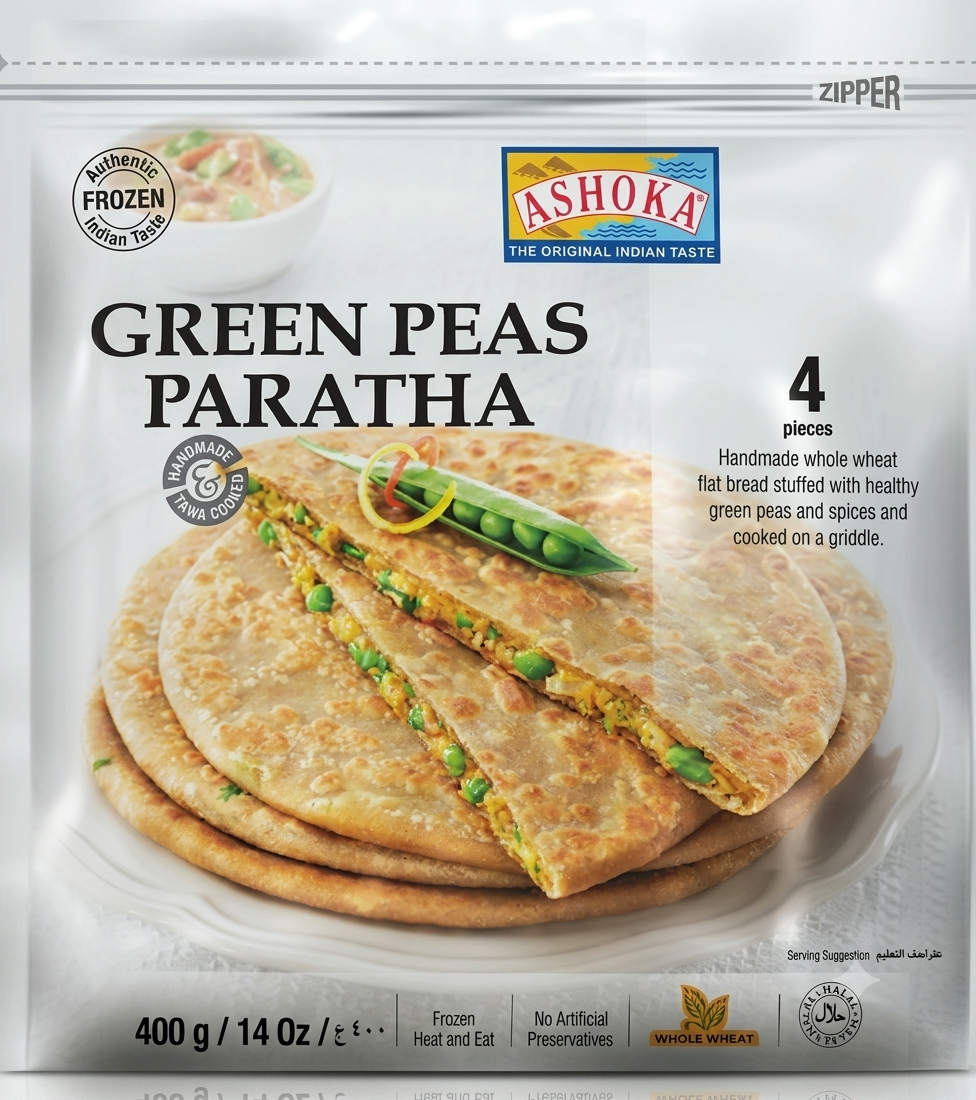 Paratha Green Peas 4 PCS