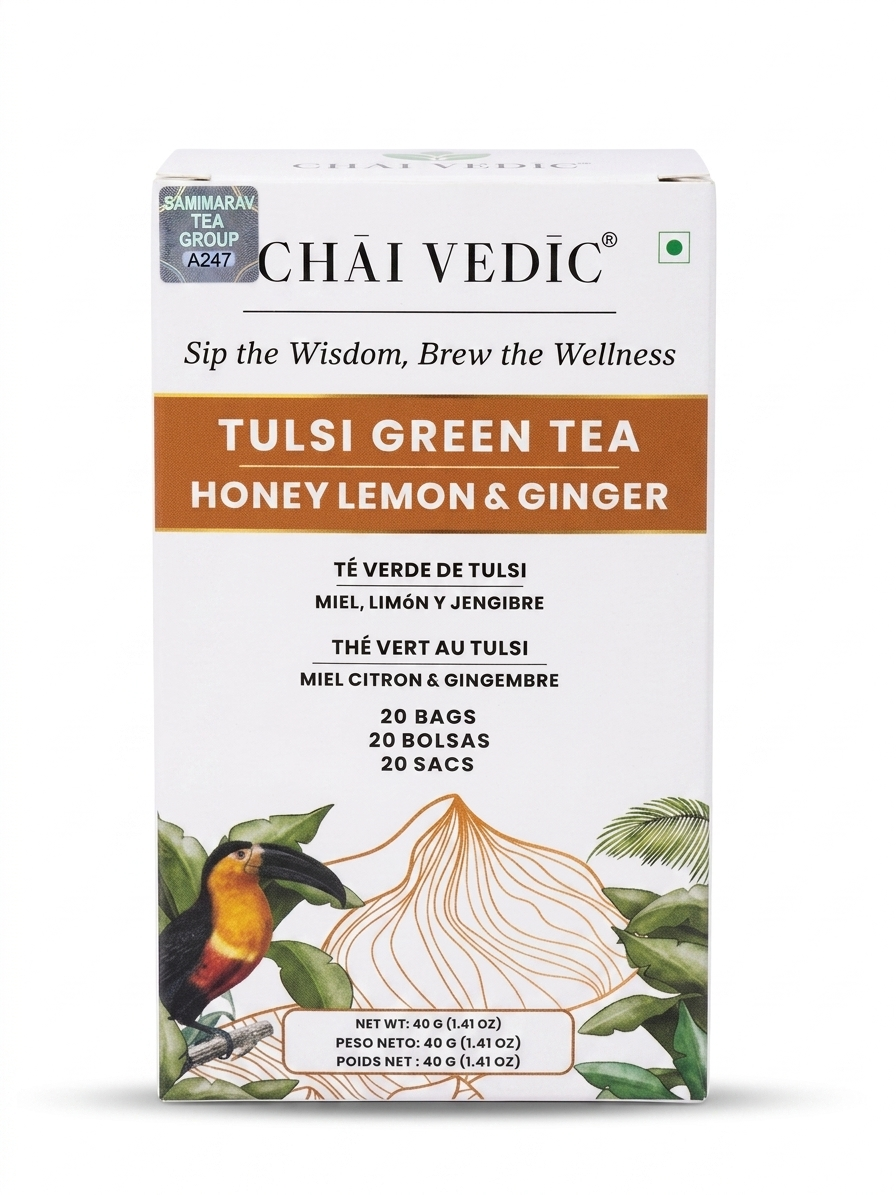Samaara Tulsi Green Tea - Honey Lemon & Ginger