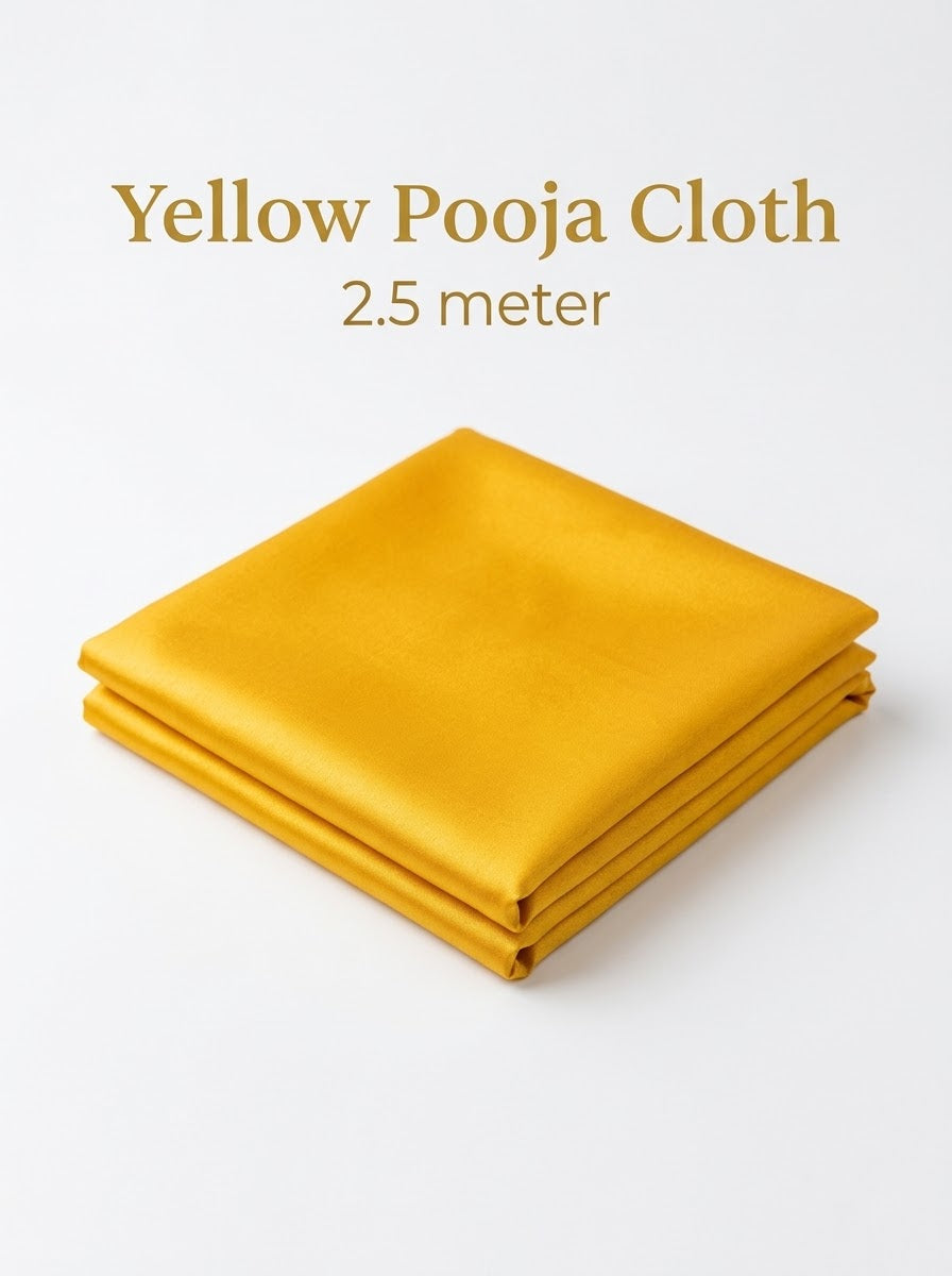 Yellow Pooja Cloth 2.5 meter