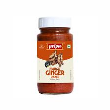 PRIYA Encurtido de mango y jengibre 300 g