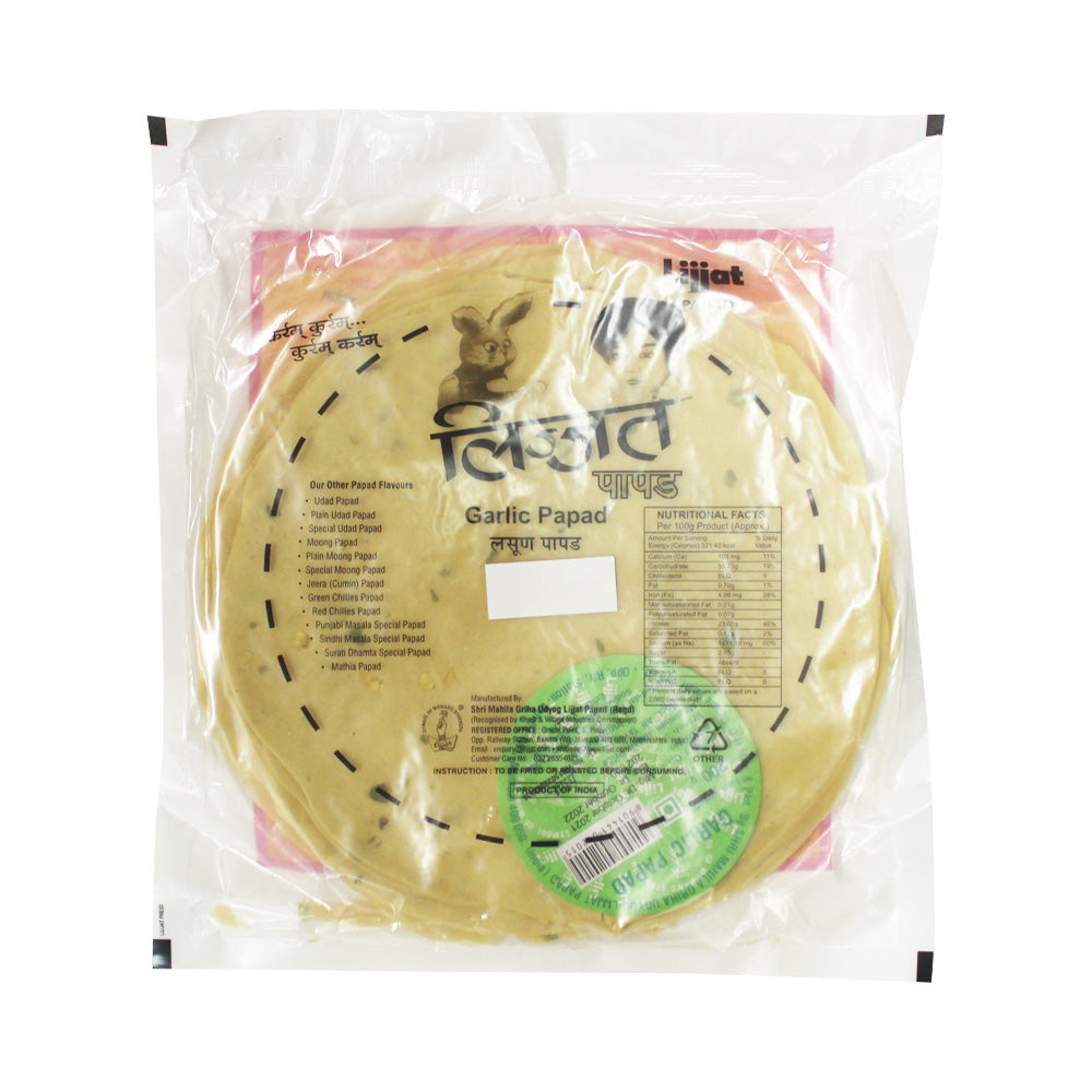 Lijjat Garlic Papad 200 gm
