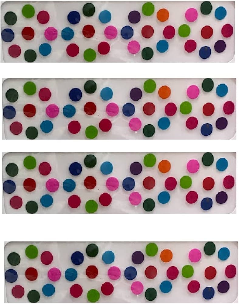 Paquete de bindis redondos multicolores