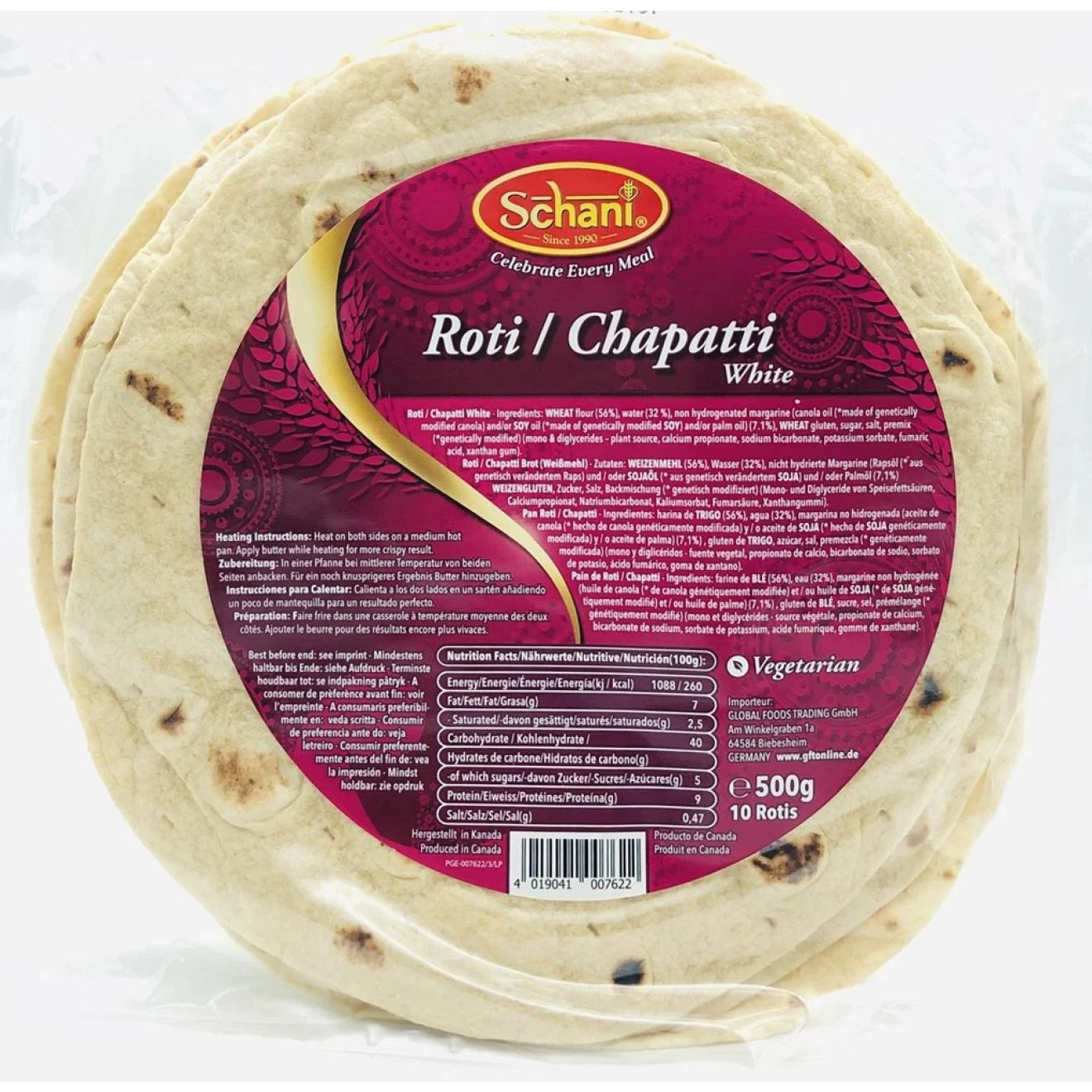 Schani Atta Chapati 750 gm 15 pcs
