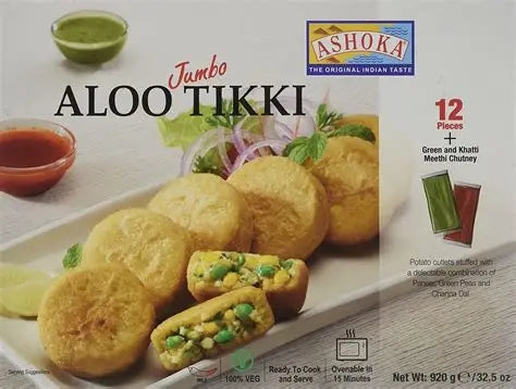 ASHOKA Aloo Tikki Jumbo with Chutney 12 PCS 920 GM
