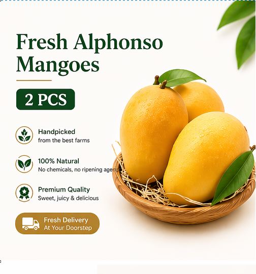 Fresh Alphonso Mango - 2 pcs