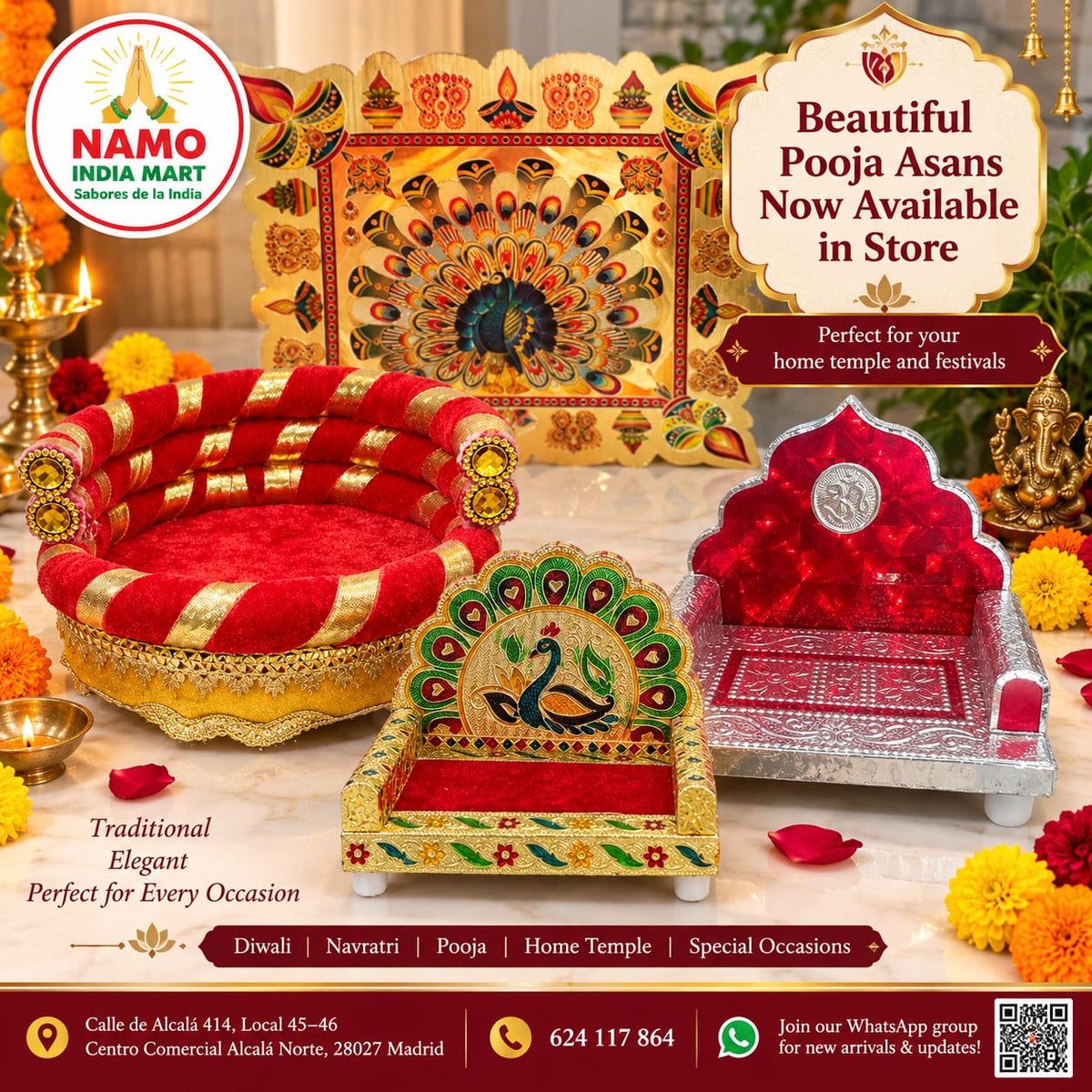 Krishna Aasan decorated