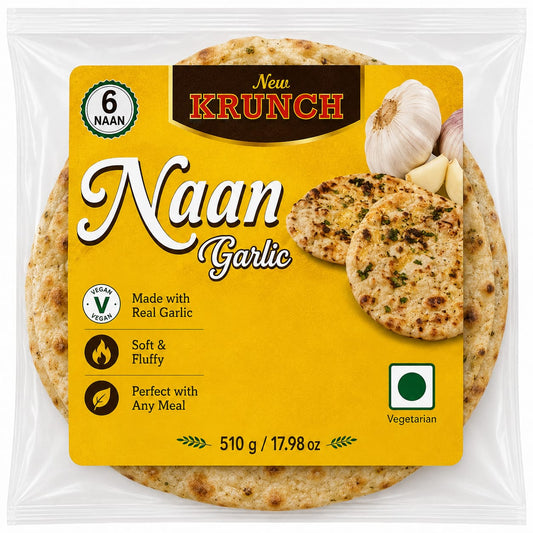 Krunch Garlic Naan 510g (6pcs)