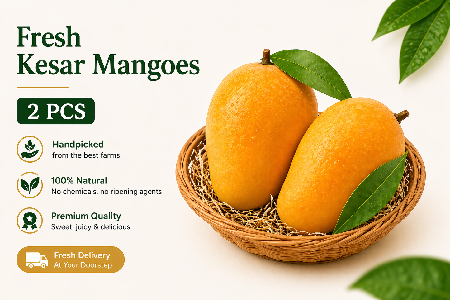 Kesar Mango 2 pcs