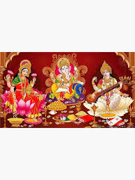 Póster pequeño de Ganesh-Laxmi-Saraswati