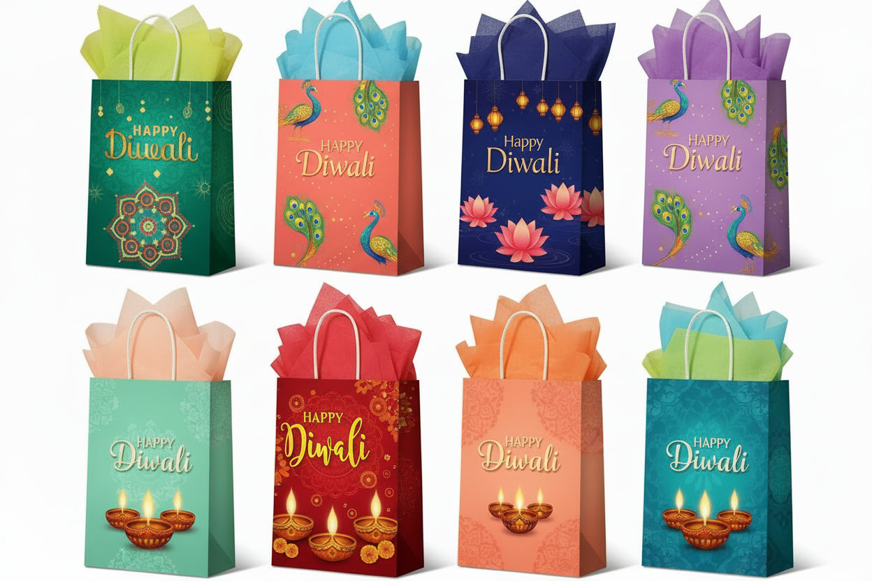 Happy Diwali Printed Small Bags