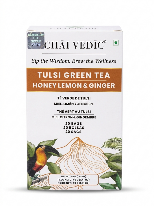 Samaara Tulsi Green Tea - Honey Lemon & Ginger