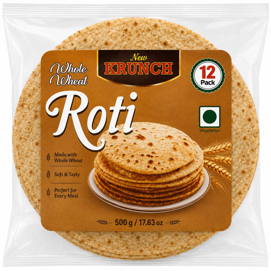 Krunch Whole Wheat Roti 500g (12pcs)