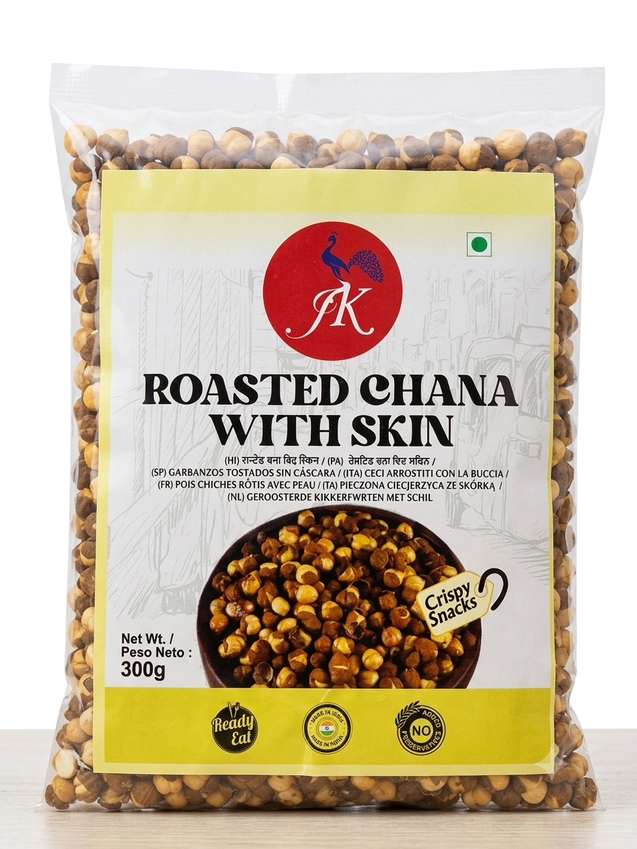 JK Roasted Chana with Skin 300 gm Description