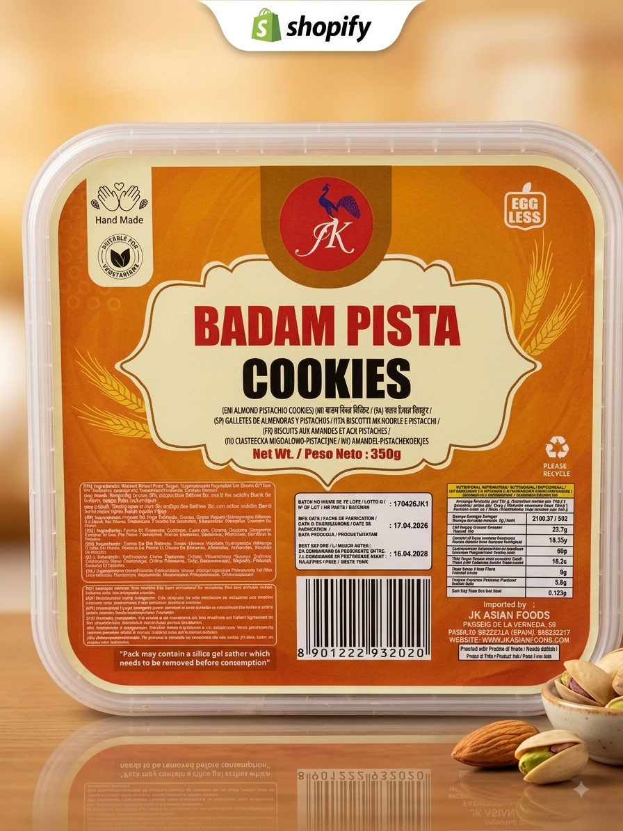 JK Badam Pista Cookies 350 Gm
