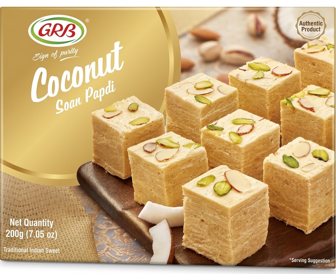 Grb Coconut Soan Papdi 200 Gm