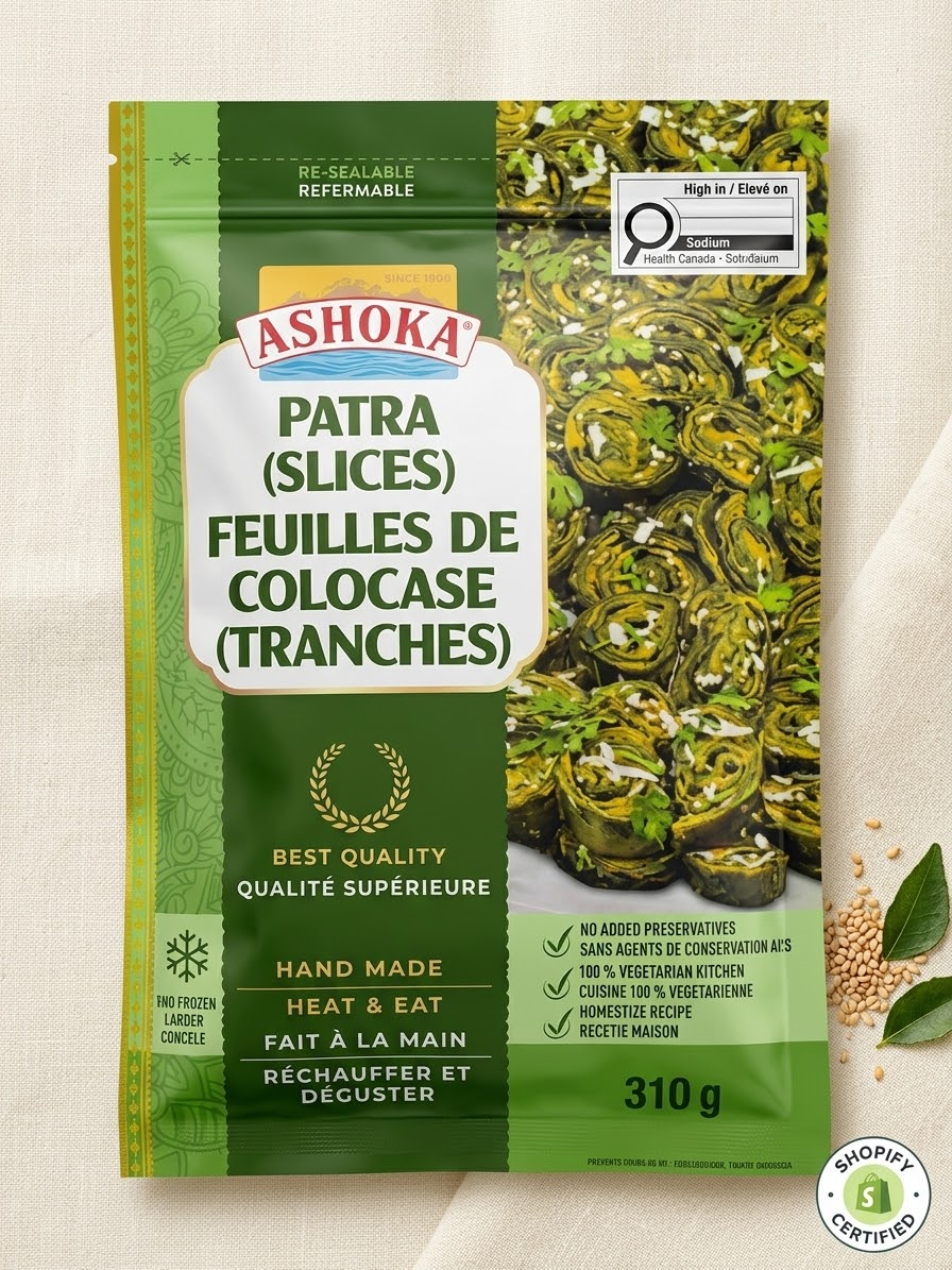 Ashoka Patra slices Feuilles de Colocase 310 gm