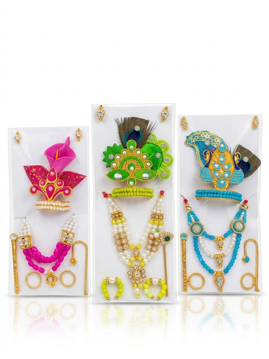 Krishan Ji Mukut Set