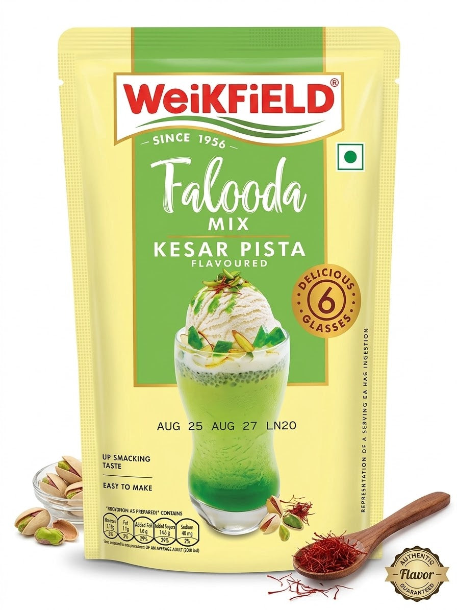 Weikfield Falooda Kesar Pista Mix Powder 200 GM