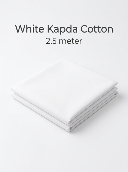 White Kapda Cotton 2.5 meter