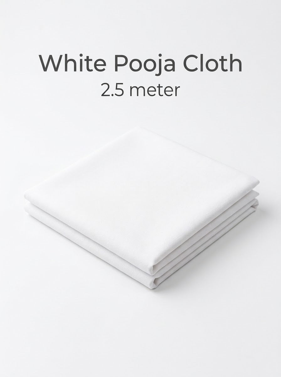 White Pooja Cloth 2.5 meter