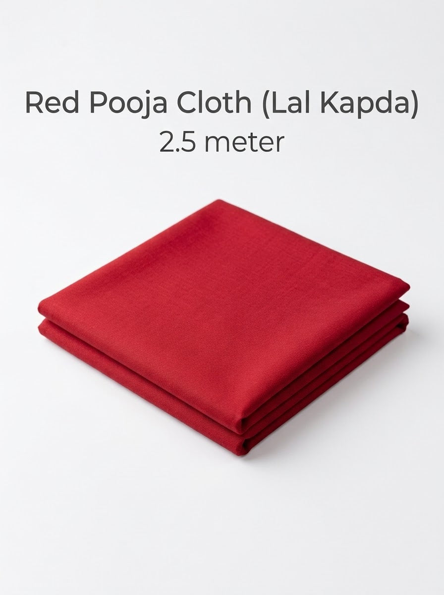 Red Pooja Cloth (Lal Kapda)2.5 meter