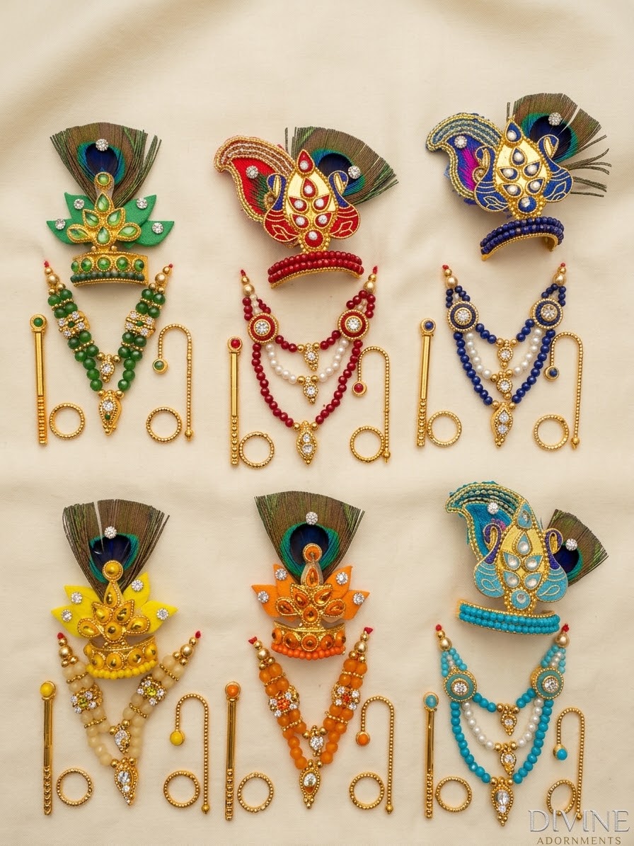 Krishna Mukut Mala Set Medium