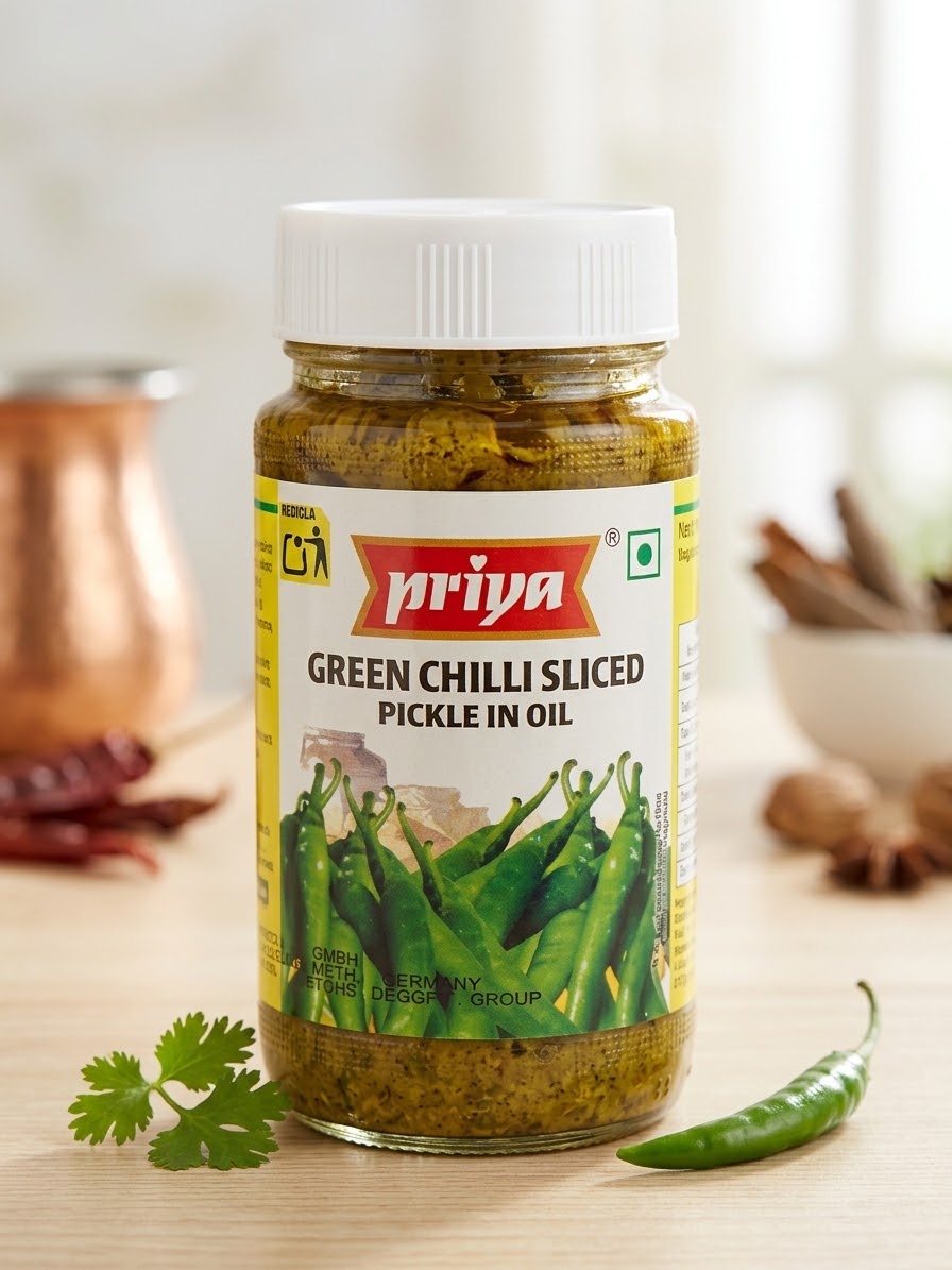 Priya Pickle Green Chilli Sliced 300G