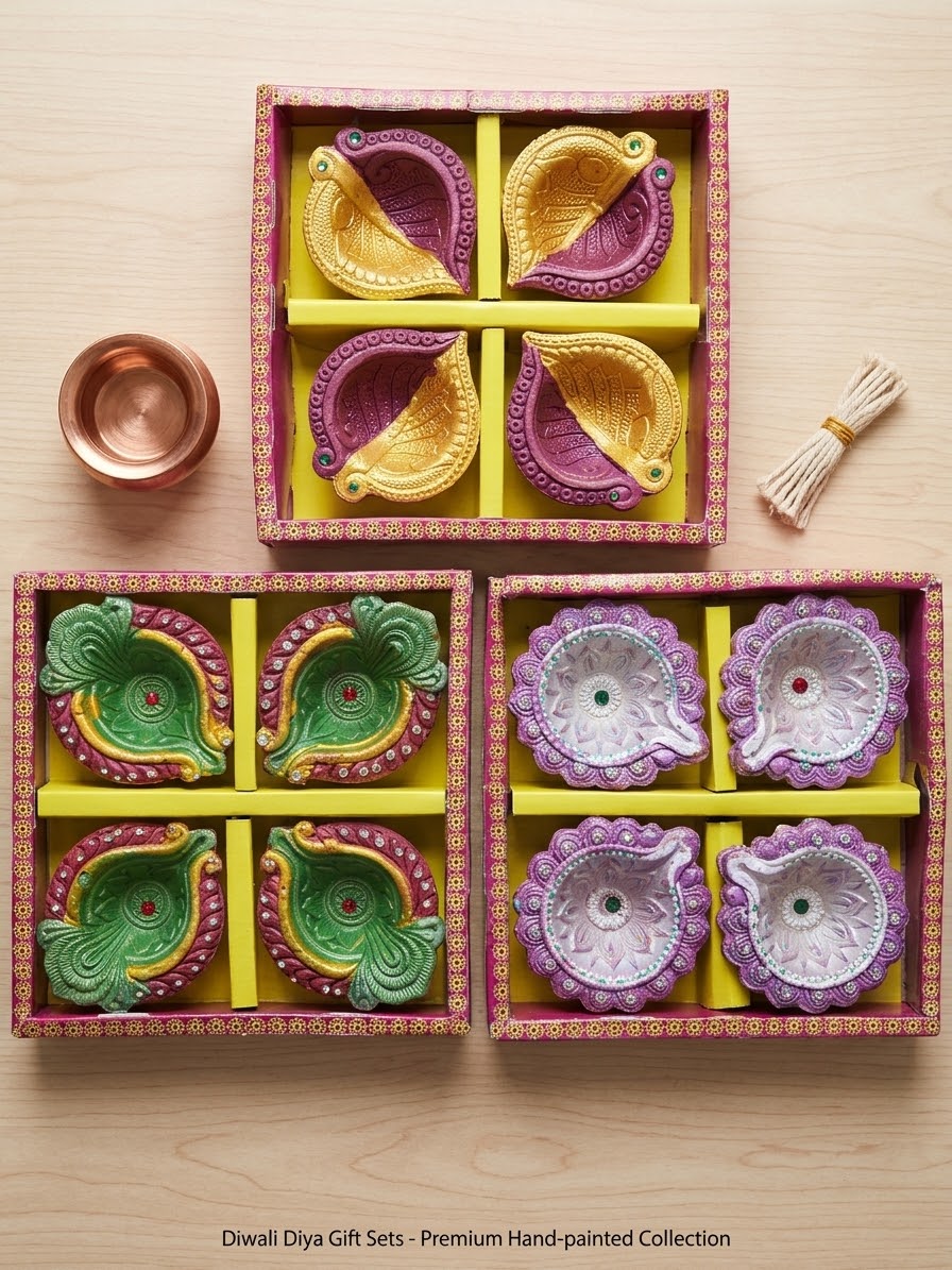 Diwali Fancy Diya Without Wax 4 Pcs