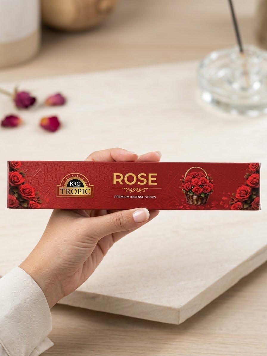 Heera Agarbatti Rose Saffron 15 stks