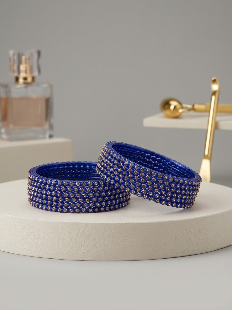 Bangles Glass Blue 6 pcs