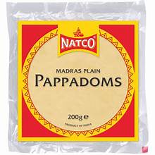 Natco Pappadoms Madras Plain  200G