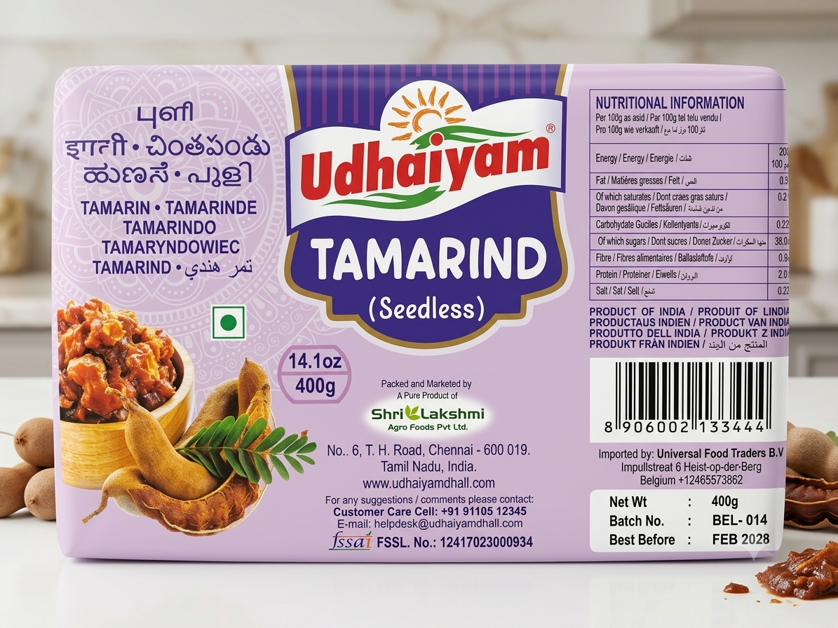 Udhaiyam Tamarind Seedless 400 Gm