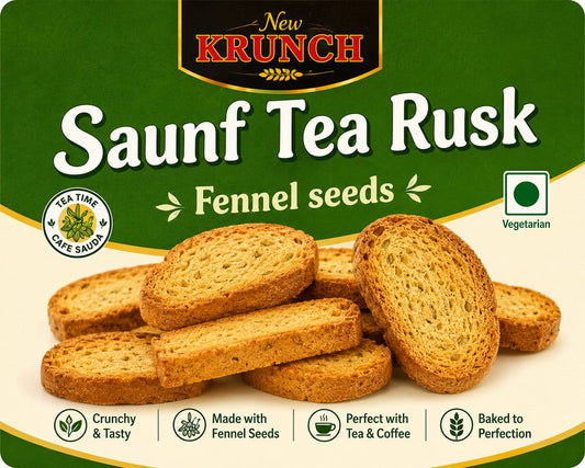 Krunch Saunf Tea Rusk 200g