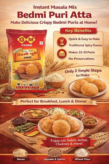 Jk Masala Bedme Puri Flour 1 kg